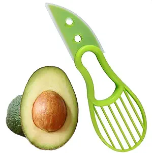 Photo 1 of Avocado Peeler 3 in 1 Tool - Hassle-free Avocado Slicer, Pitter & Scooper - Kitchen Gadget for Hass Avocados - Easy to Use, Plastic Avocado Knife, Green - Must-Have Avocado Accessory!
