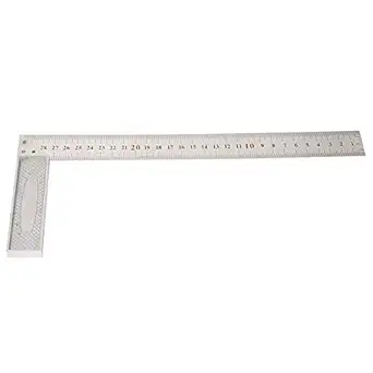 Photo 1 of 30cm / 11.8in Aluminum Alloy Straight Edge Ruler 90 Degree Straightedge Right Angle Ruler Measuring Gauge for Woodworking Measuring Tools Auxiliary Marking
