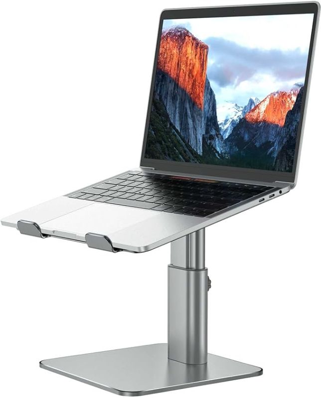 Photo 1 of BESIGN LSX6N Laptop Stand, Ergonomic Adjustable Notebook Stand, Riser Holder Computer Stand Compatible with Air, Pro, Dell, HP, Lenovo More 10-15.6" Laptops, Gray
