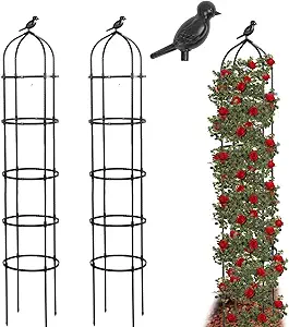 Photo 1 of 2 Pack 6.73FT Obelisk Trellis for Climbing Plants,81"Heighten Metal Garden Trellis,Plant Support for Climbing Vines,Flower Stands,Thickened Tube Plant Tower,Rustproof Garden Obelisk for Outdoor Indoor
Visit the TCBWFY Store