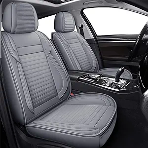 Photo 1 of 1 seat cover LINGVIDO Leather Car Seat Covers,Breathable and Waterproof Faux Leather Automotive Seat Covers for Cars SUV Truck Sedan,Universal Driver Seat Cover with Backrest (2 PCS Front Seat, Gray)
Visit the LINGVIDO Store