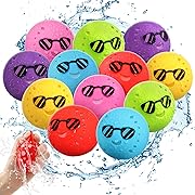 Photo 1 of 12 Pcs Reusable Water Balloons, Silicone Water Balls Pool Toys for Kids Ages 4-8 8-12, Summer Water Toys