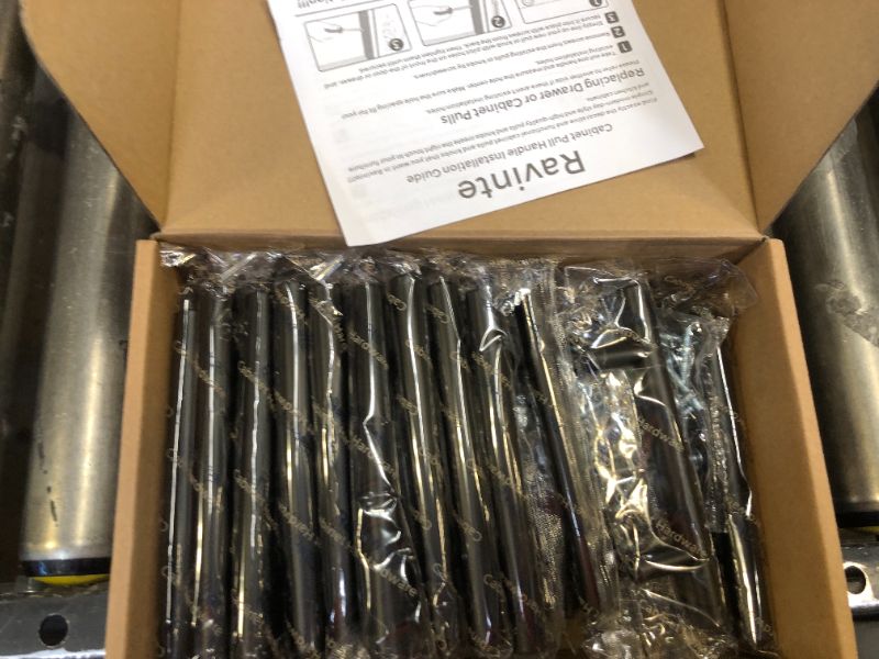 Photo 1 of Ravinte 30 Pack | 5 Inch Cabinet Pulls Matte Black Stainless Steel Kitchen Drawer Pulls Cabinet Handles 5 InchLength, 3 Inch Hole Center 30 Black