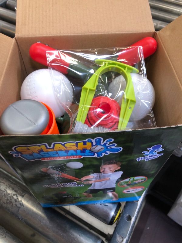 Photo 2 of 2 in 1 Water Baseball Cactus Toy, Outdoor Water Toys for Kids Ages 3 4 5 6 7 8, Summer Outdoor Backyard Lawn Games, Practice Baseballs, Attaches to Garden Hose, Boys Girls Gift 2&1 Cactus