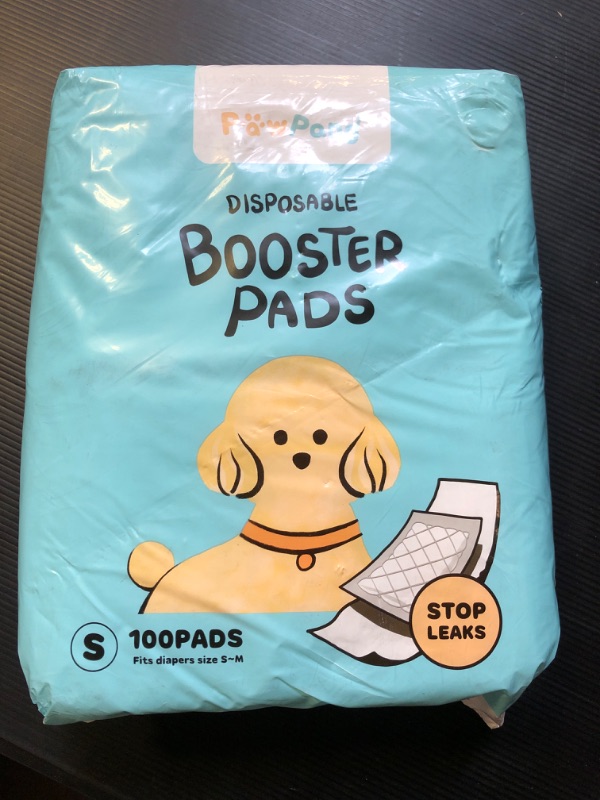 Photo 2 of  Disposable Dog Diaper Liners Booster Pads for Male & Female Dogs, 100ct, 4 Sizes Variations, Doggie Diaper Inserts fit Most Types of Dog Diapers - Pet Belly Bands & Male Wraps (Small (100 ct))
