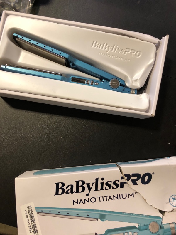 Photo 1 of BabylissPRO Nano Titanium Ultra-Thin Hair Straightener, Professional Flat Iron For All Hair Types
