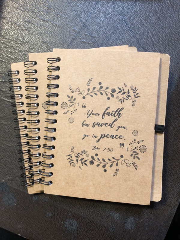 Photo 1 of "Your faith has saved you, go in peace" Notebooks - 3 Count - SMALL