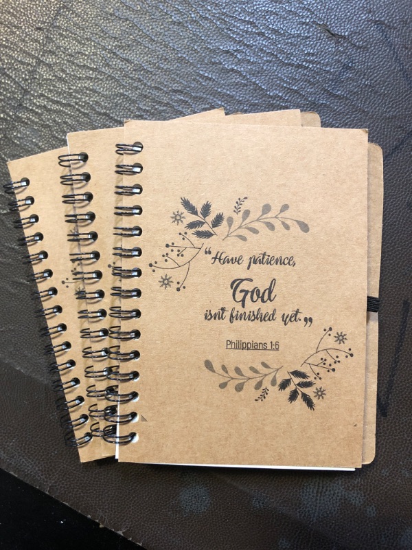 Photo 1 of "Have patience, God isn't finished yet" Notebooks - 3 Count - Small