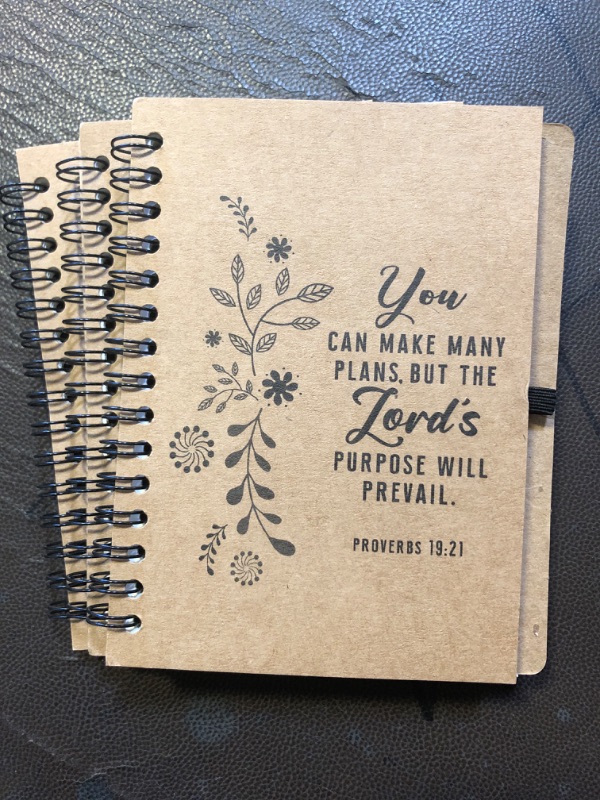 Photo 1 of "You can make many plans, but the Lord's purpose will prevail" Notebooks - 3 Count - Small