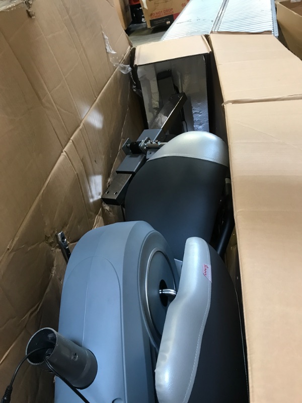Photo 1 of  Sunny Health & Fitness Magnetic Recumbent Bike w/Adjustable Wide Cushion Seat, Home Stationary Exercise Machine for Adult/Seniors, Optional Arm Exerciser & Exclusive SunnyFit App Bluetooth Connection
