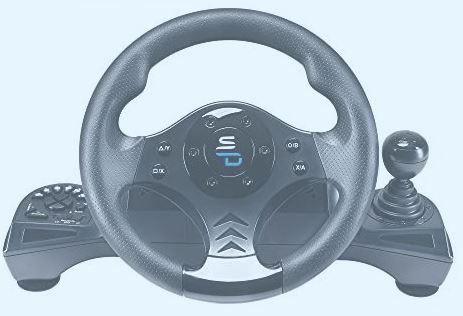 Photo 1 of   Video games  SUBSONIC Superdrive - GS750 racing steering wheel with pedals, paddles, shifter and vibration for Xbox Series X/S, PS4, Xbox One, PS3, PC (programmable for all games)
