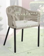 Photo 1 of  Rope Woven Patio Furniture  Outdoor Wicker Bistro Chair 