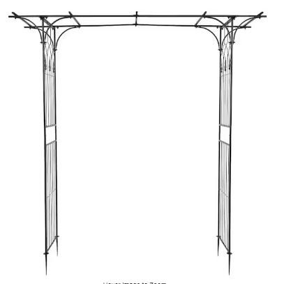 Photo 1 of 81.88 in. x 81.1 in. Garden Iron Arbor
