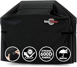 Photo 1 of Heavy Duty BBQ Grill Cover for Outdoor Grill, 58 Inch – Waterproof, Weather Resistant, UV & Fade Resistant with Adjustable Straps Gas Weber, Genesis, Charbroil, etc. Black
