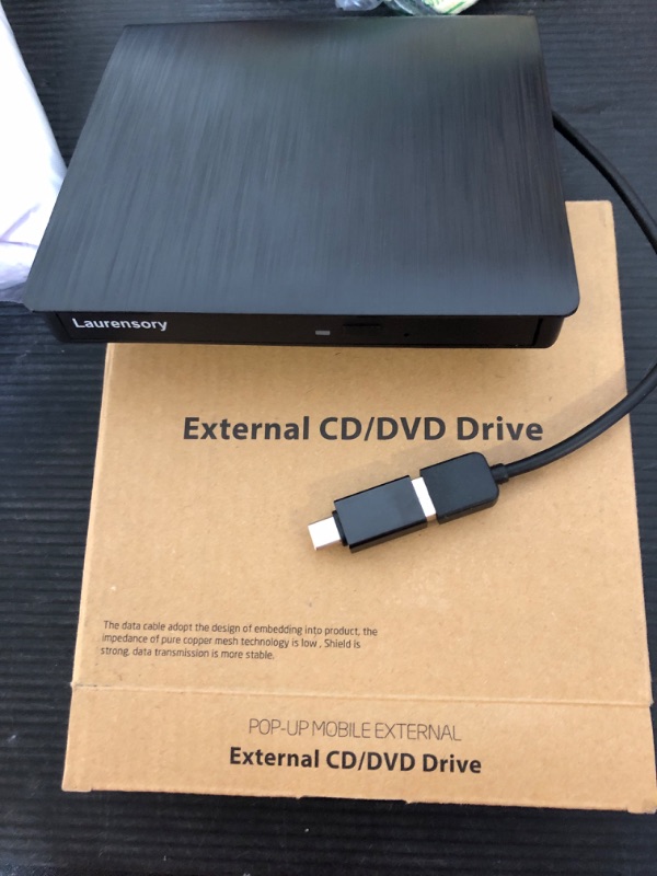 Photo 1 of Laurensory External CD/DVD Drive - Black