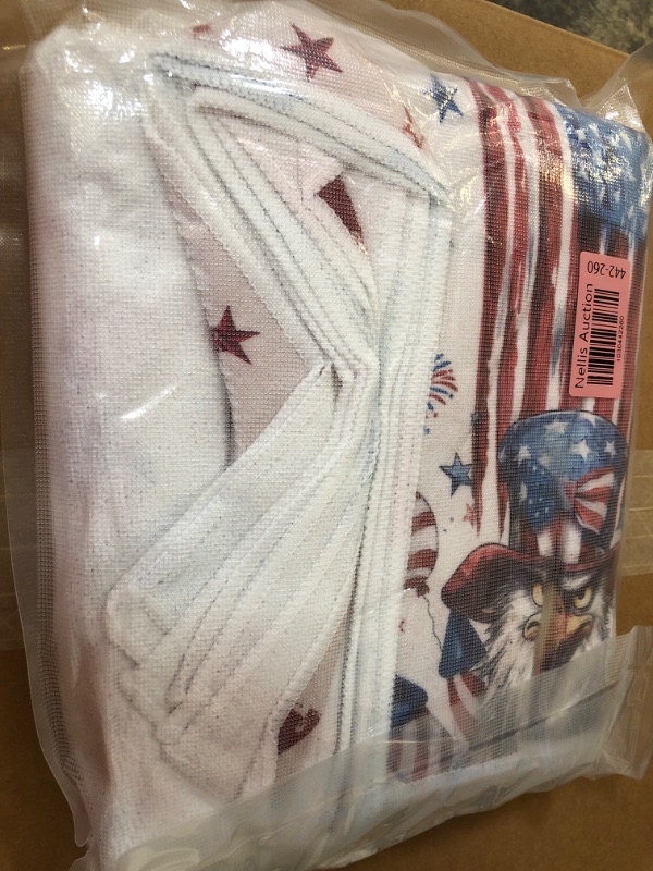 Photo 2 of 12 Pcs 4th of July Kitchen Towel Patriotic Dish Towel Independence Day Red Blue White Star Truck Gnome Hand Tea Dishcloth for Memorial Day, 21 x 14 in (Stylish Color,Patriotic Style) Stylish Color Patriotic Style