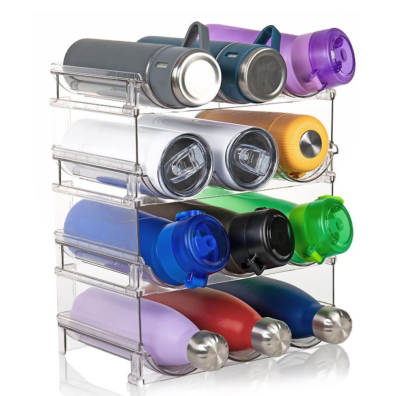 Photo 1 of  4 Tier Stackable Water Bottle Organizer for Cabinet  