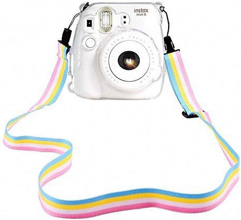 Photo 1 of Case for Fujifilm Instax Mini 8 Mini 9 Camera, EpicGadget Transparent Clear Hard Plastic Protective Case Cover with Adjustable Shoulder Strap for Fujifilm Instax Mini 9/Mini 8 (Clear)
 