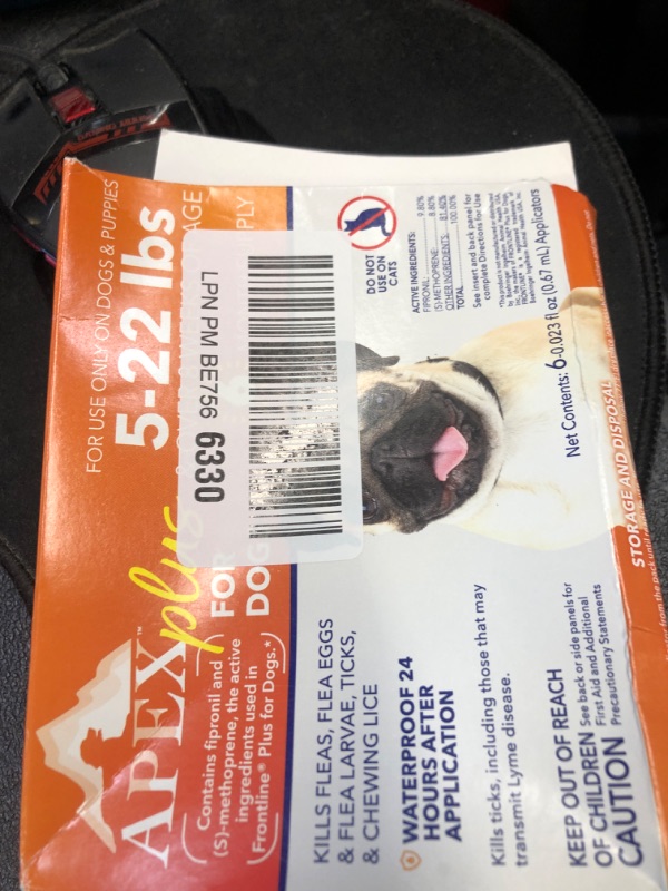 Photo 2 of                                  Apex Plus Flea and Tick Prevention for Dogs | Small (5-22 Lbs) | 6-Month Supply | Dog Flea and Tick Treatment | 24-Hour Activation, Waterproof, 30-Day three count 
                                       