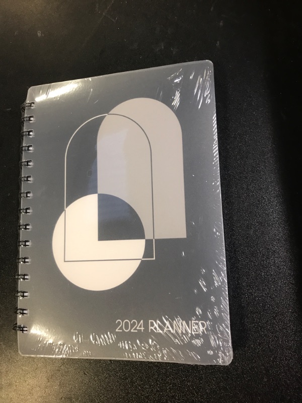 Photo 1 of SKYDUE 2024 Planner- Weekly and Monthly Planner Spiral Bound, 8.5" x 6", form Jan.2024 to Dec.2024 with Monthly Tabs, Inner Pocket & Elastic Closure Weely Planner Black