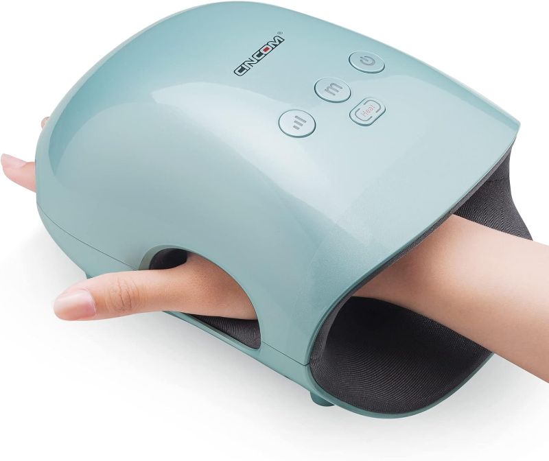 Photo 1 of CINCOM Hand Massager - Cordless Hand Massager with Heat and Compression for Arthritis and Carpal Tunnel(FSA or HSA Eligible)(Blue)
 