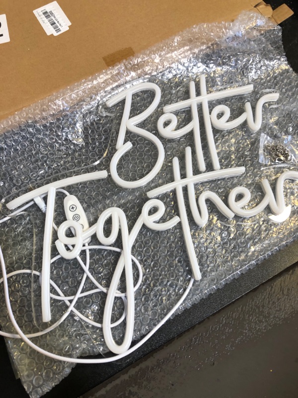 Photo 2 of “Better Together” Neon Sign