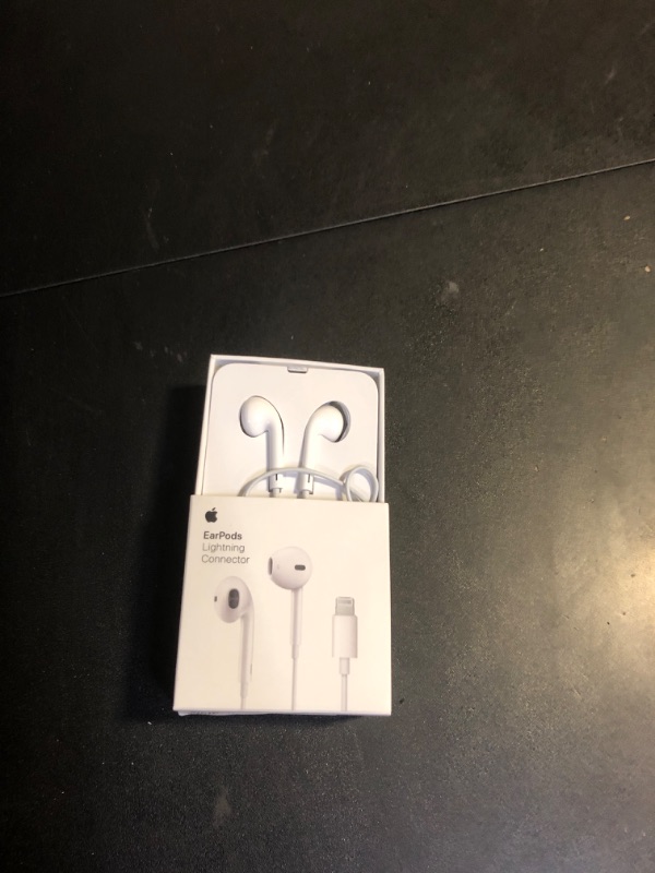 Photo 2 of Apple EarPods Headphones with Lightning Connector, Wired Ear Buds for iPhone with Built-in Remote to Control Music, Phone Calls, and Volume Lighting