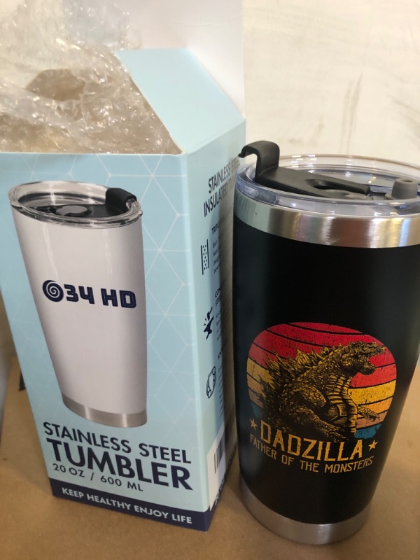 Photo 1 of 34HD Gifts for Men, Tumbler with Lid 20 oz Stainless Steel, Travel Coffee Mug, Drinking Cup 2