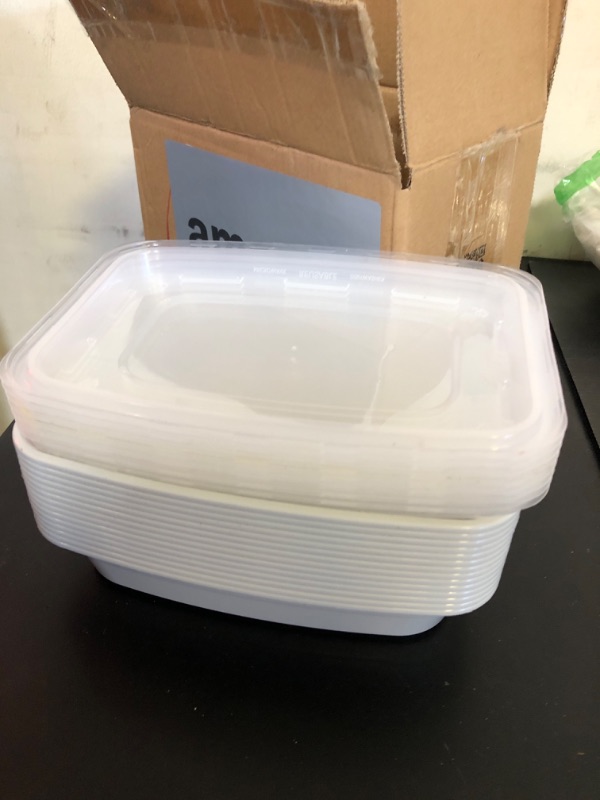 Photo 1 of  Compartment Food Storage Containers with Lids, Bento Box, BPA Free, Stackable, Microwave/Dishwasher/Freezer Safe (28 oz) 