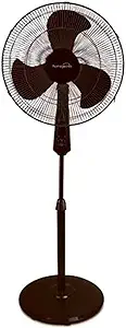 Photo 1 of 16-Inch Standing Oscillating Pedestal Fan with Adjustable Height & 3 Speeds for Living Room, Office, Basement, or Bedroom, Black
