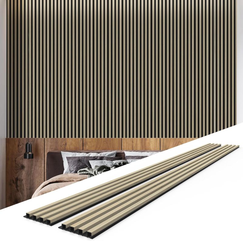 Photo 1 of ACOUSTIC WALL SLAT PANELS WHITE ELM COLOR