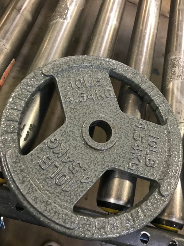 Photo 1 of 10 lbs 1 Inch Hole Solid Cast Iron Olympic Barbell Weight Plate