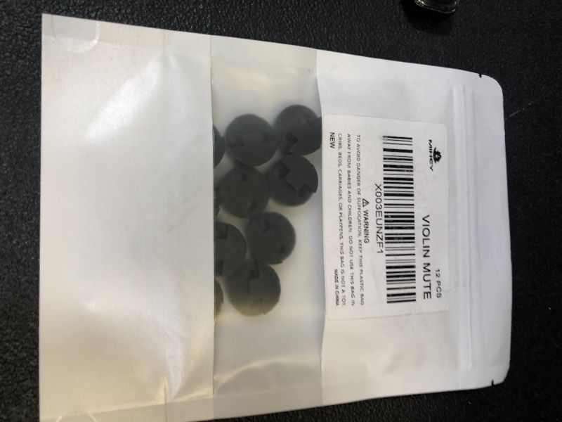 Photo 1 of 12 Pack Violin Mute Small Viola Mute, Practice Mute Silencer, Round Tourte Style, Black Rubber 12 PCS