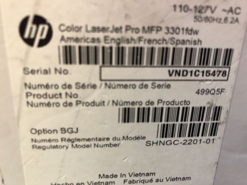 Photo 3 of HP Color Laserjet Pro MFP 3301fdw Wireless All-in-One Color Laser Printer, Office Printer, Scanner, Copier, Fax, ADF, Duplex, Best-for-Office (499Q5F) New Version