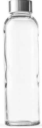 Photo 1 of 18-Oz. Glass Water Bottle with Lid, Juice Bottle - BPA Free & Eco-Friendly Reusable Refillable Bottle for Juicing- Clear Glass Bottle