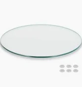 Photo 1 of  Tempered glass table top 16 inch round beveled polished edge