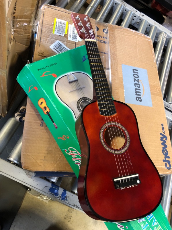 Photo 1 of Beginner Acoustic Guitar Kit, 3/4 Junior Size All Wood Instrument for Kids, Adults, 36" Natural Wood Gloss 
