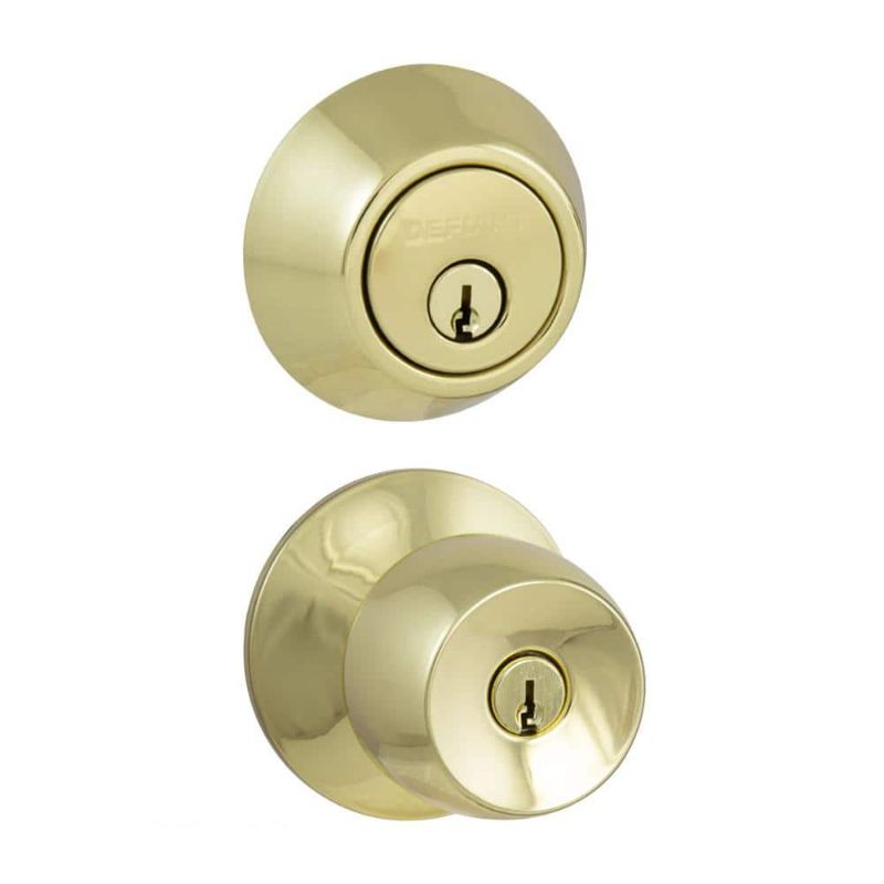 Photo 1 of Brandywine Polished Brass Combo Pack with Double Cylinder Deadbolt
