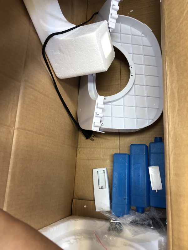 Photo 1 of 41" Swamp Cooler, Evaporative Air Cooler With 4 Ice Packs And Remote, 80° Oscillation 3 Speeds 3 Modes, Cooling Fan That Blow Cold Air, Bladeless Tower Fan For Bedroom Home Office
