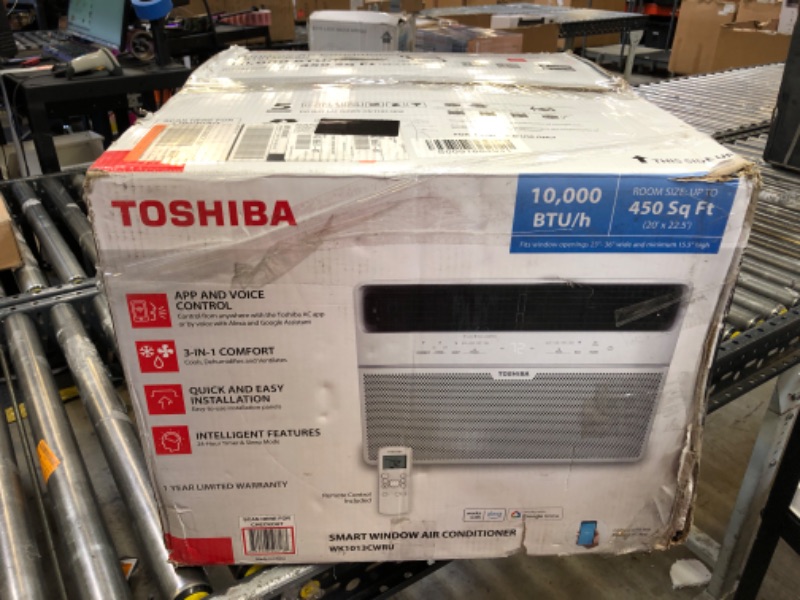 Photo 2 of 10,000 BTU 115-Volt Smart Wi-Fi Touch Control Window Air Conditioner with Remote in White