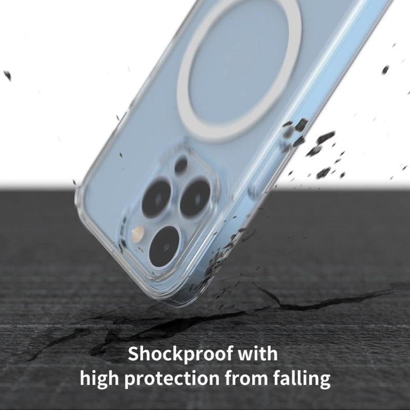 Photo 1 of 2pcs---Sinjimoru Strong Magnet Magnetic Clear Phone Case for MagSafe Case, Shockproof Protective Cell Phone Case for MagSafe Accessories for iPhone 15 14 13 12 Series. M-Airclo Basic for iPhone 15 Pro Max