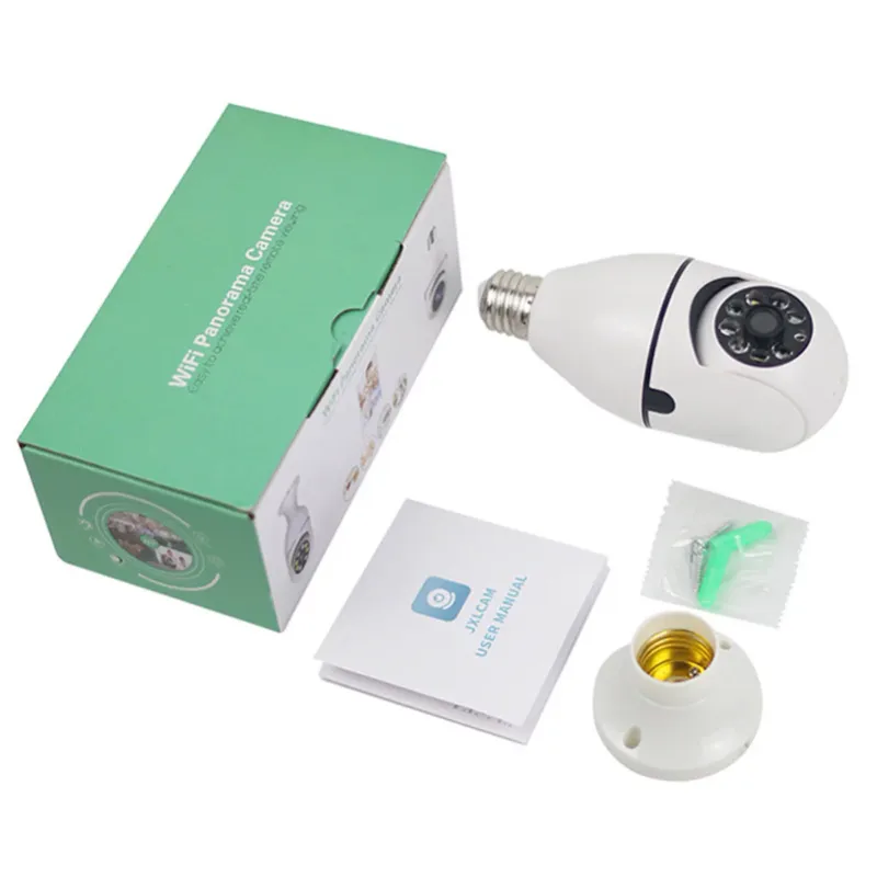 Photo 1 of 2024 Bulb Camera HD Wireless Motion Detection Alarm Night Vision Clear Images WiFi E27 Socket Camera for Home
