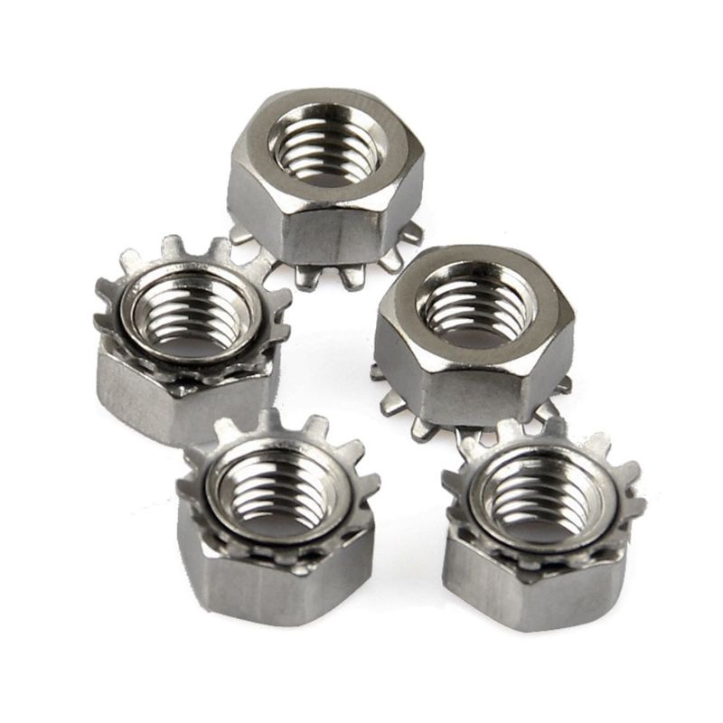 Photo 1 of #10-24 Stainless Steel Locknuts with External-Tooth Lock Washer,50-Pieces,Kep Nut
