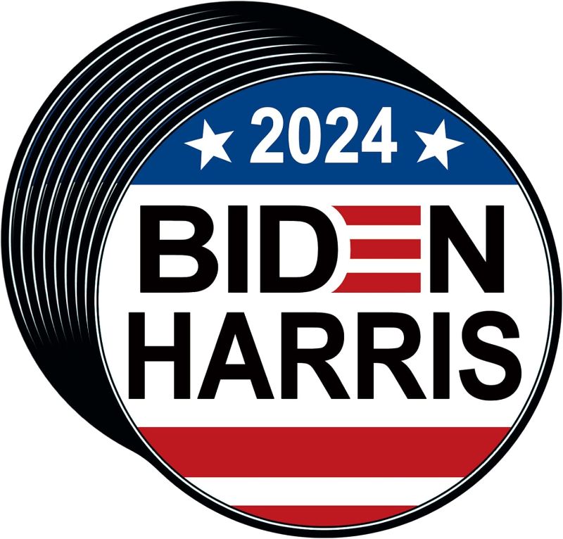 Photo 1 of 100Pcs Biden Harris 2024 Election Stickers and Decal for Car Motorcycles Helmets Laptop Window Waterproof Decor 3x3 Inch
