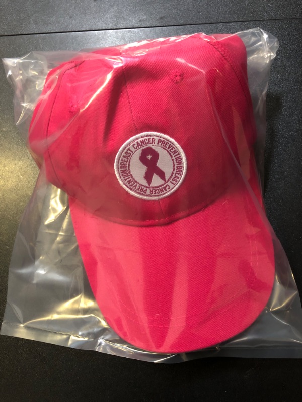 Photo 3 of Breast Cancer Awareness Hat - Hot PInk- One Size Adjustable