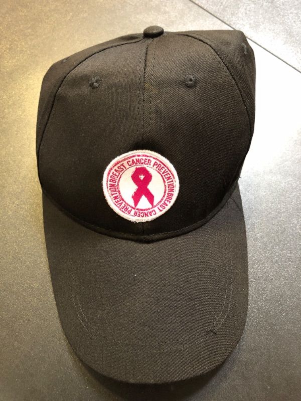 Photo 1 of Breast Cancer Awareness Hat - Black, Pink, White - One Size Adjustable