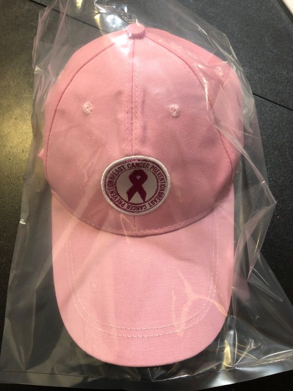 Photo 3 of Breast Cancer Awareness Hat - Light Pink - One Size Adjustable