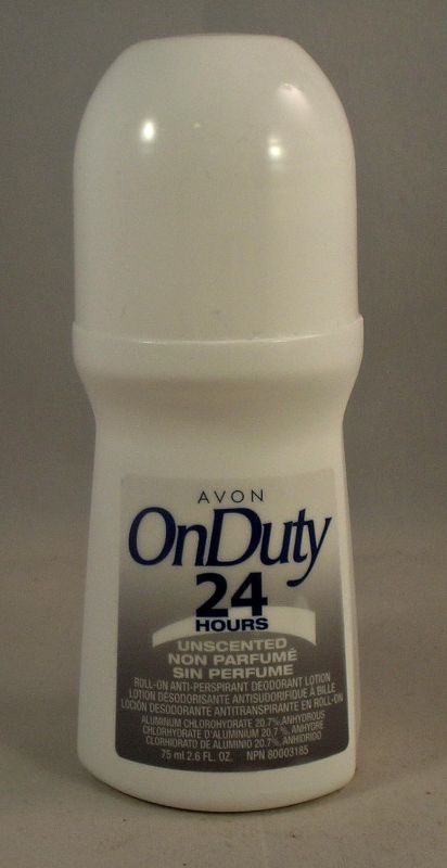 Photo 1 of Avon On Duty 24 Hours Unscented Roll-On Anti-Perspirant Deodorant 
2 PACK 