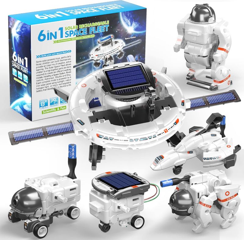 Photo 1 of STEM Projects for Kids Ages 8-12, Science Kits for Boys 8-14, 6-in-1 Solar Robot Space Toys Building Science Kits Gifts for 7 8 9 10 11 12 13 Year Old Boys Girls Teen
