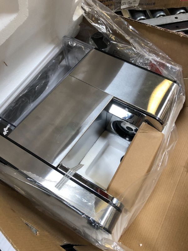 Photo 1 of KOIOS Espresso Machines, Upgraded 1200W Espresso Maker with Foaming Steam Wand, 20 Bar Semi-Automatic Steam Espresso Coffee Maker for home, 58oz removable Water Tank, PID Control System Silver